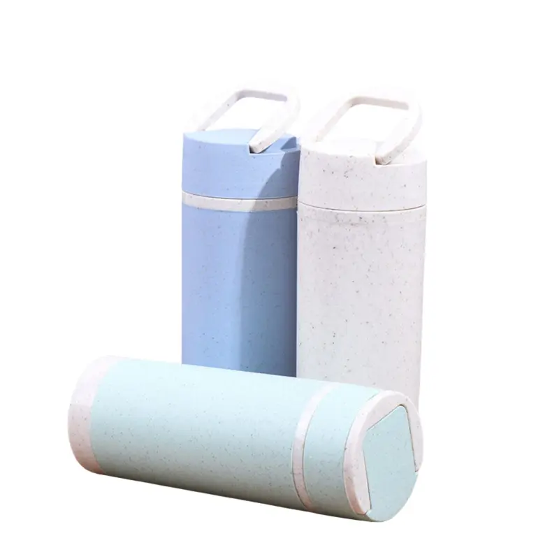 Double Wall Wheat Fibre Bottle with Handle