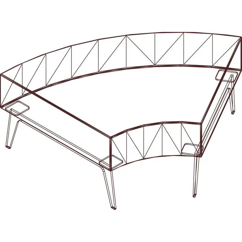 Arold Hip Hop Collection Wedge Bench [SKU - AROH1860K8W4]EA