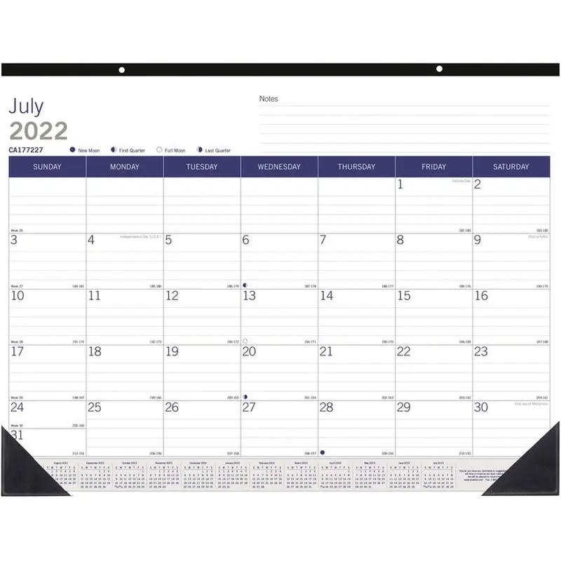Blueline DuraGlobe Academic Monthly Desk Pad [SKU - REDCA177227]EA