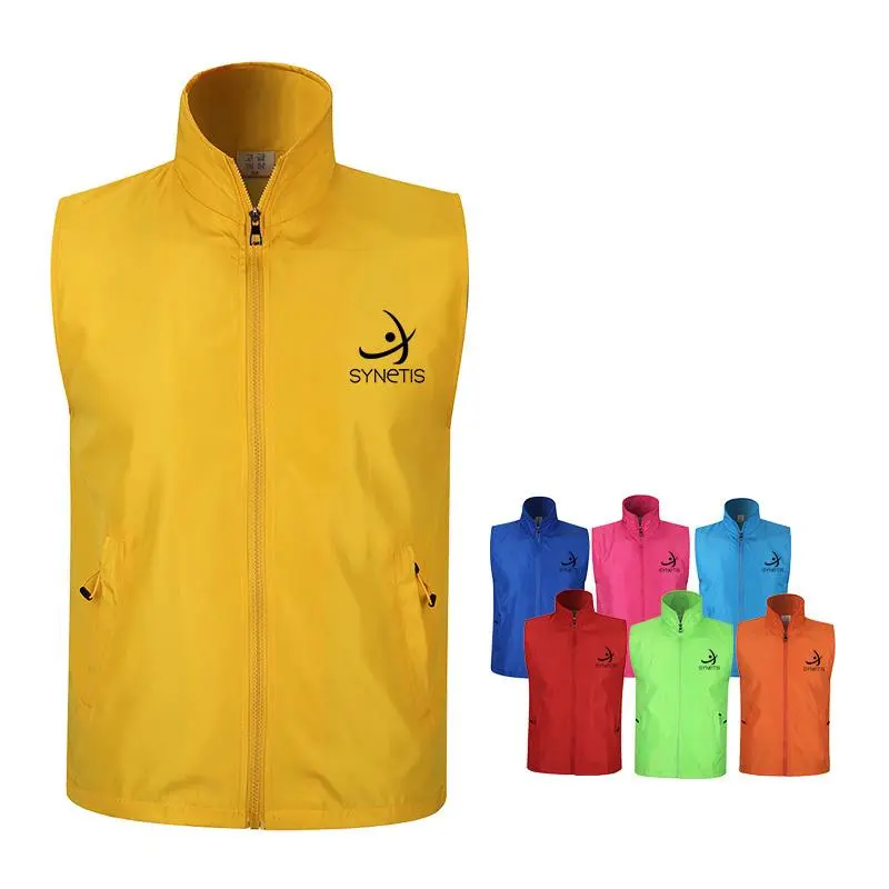 Zippered Sleeveless Jacket With High Neck1000 