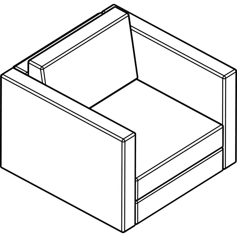 Arold Cube 300 Armchair [SKU - AROCU305TP07]EA