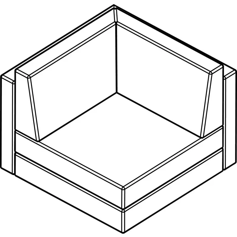 Arold Cube 300 Corner Armchair [SKU - AROCU306TP04]EA
