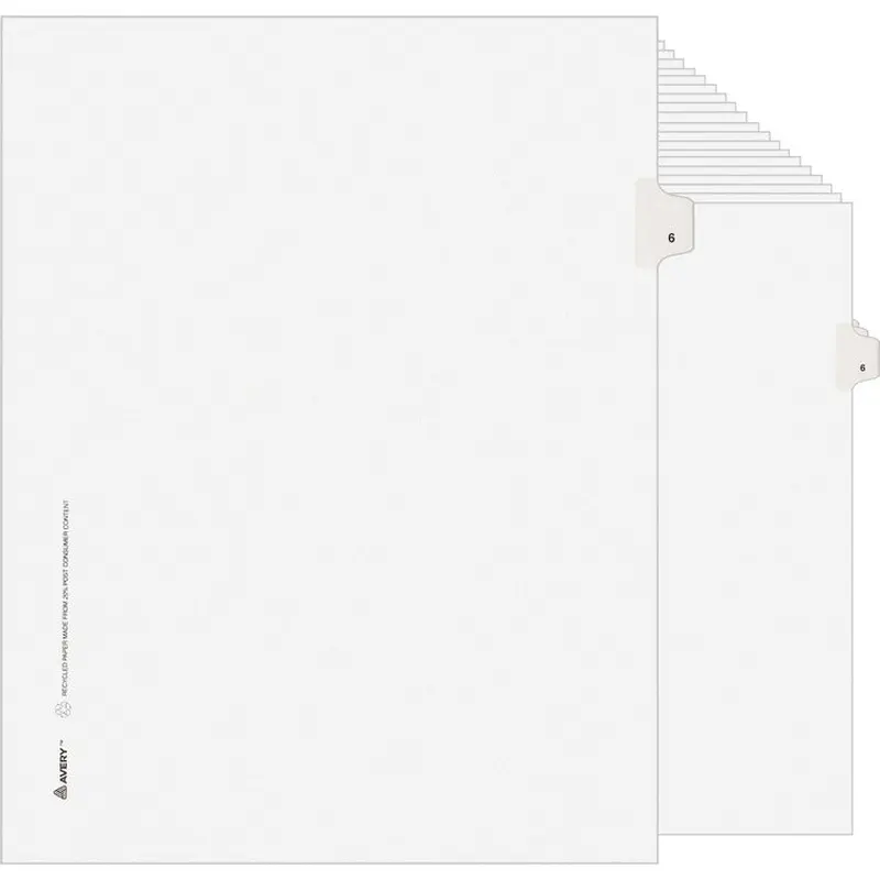 Avery Individual Legal Exhibit Dividers - Avery Style - Unpunched [SKU - AVE11916]PK