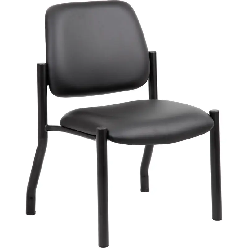 Boss Antimicrobial Armless Guest Chair, 300 lb. Weight Capacity [SKU - BOPB9595AMBK]EA