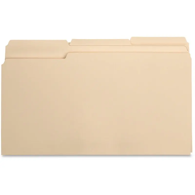 Business Source 1/3 Tab Cut Legal Recycled Top Tab File Folder [SKU - BSN17526]BX