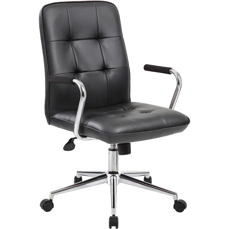 Boss Modern Office Chair with Chrome Arms [SKU - BOPB331BK]EA