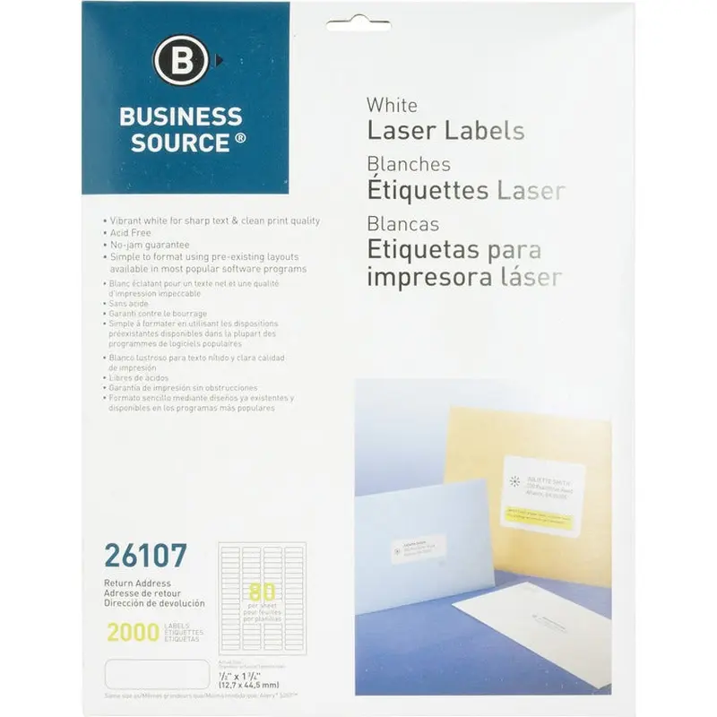 Business Source Address Laser Labels [SKU - BSN26107]PK