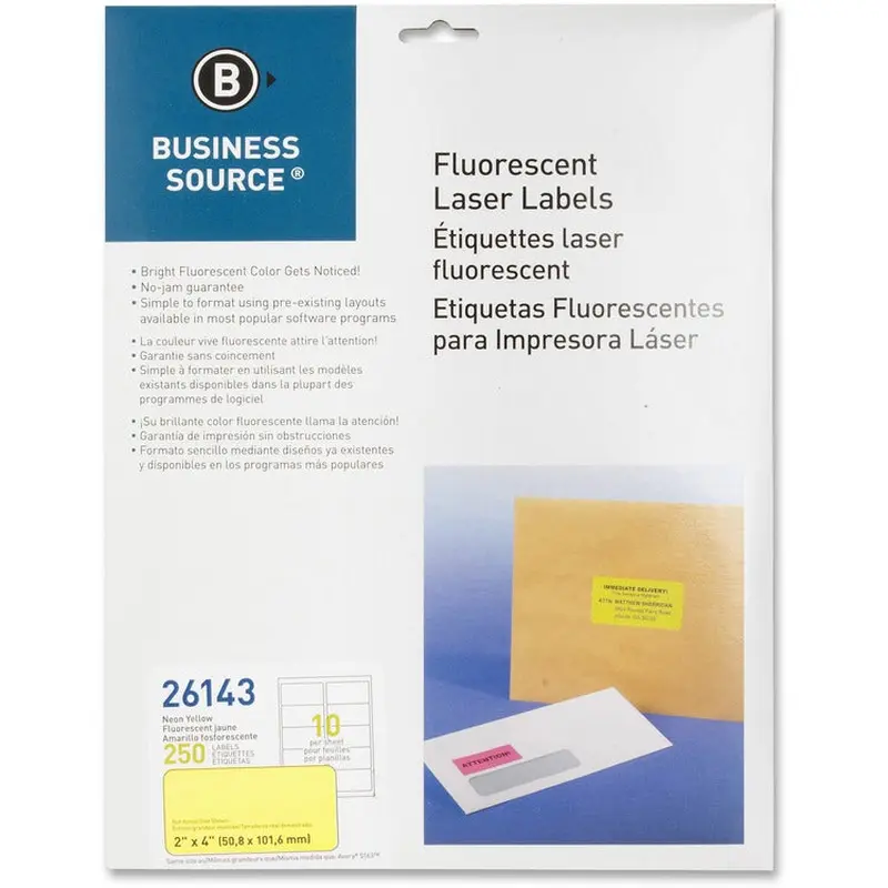 Business Source Neon Labels [SKU - BSN26143]PK
