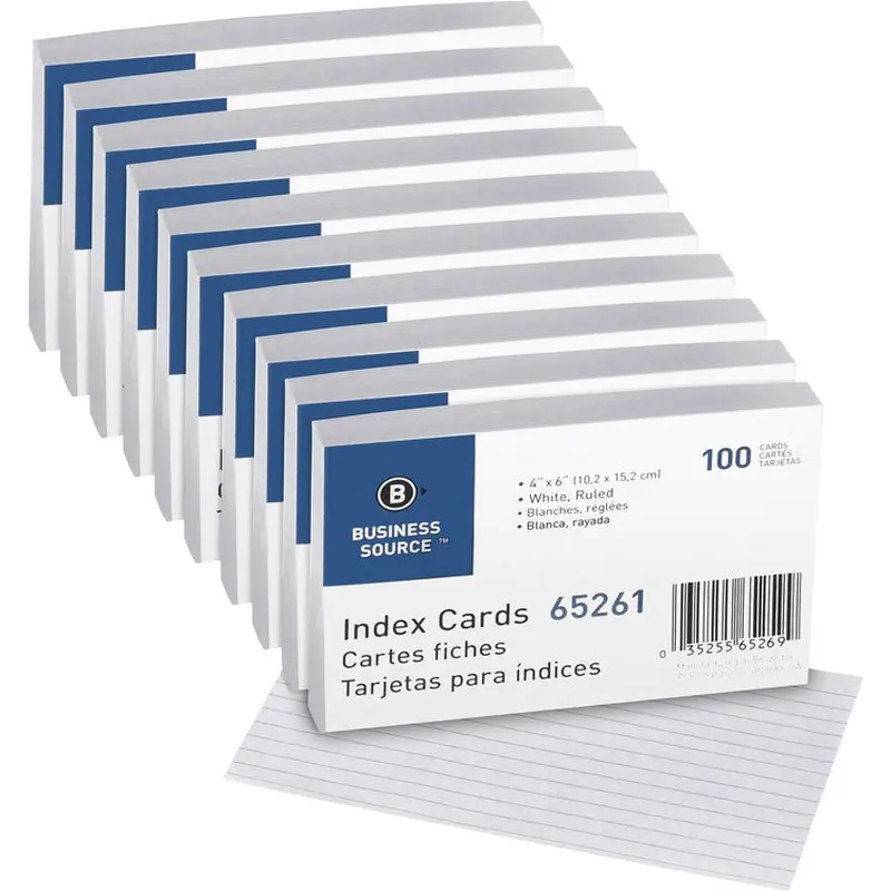 Business Source Ruled Index Cards [SKU - BSN65261BX]BX