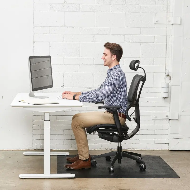 Deflecto Ergonomic Sit-Stand Chair Mat for Multi-surface [SKU - DEFCM24242BLKSS]EA