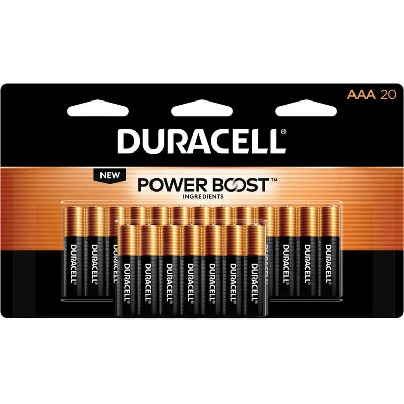 Duracell Coppertop Alkaline AAA Batteries [SKU - DURMN2400B20]PK