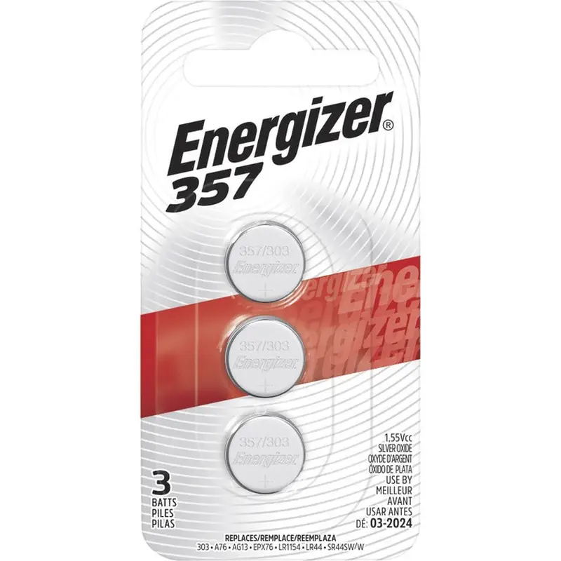 Energizer 357 Watch/Calculator Batteries [SKU - EVE357BPZ3CT]CT