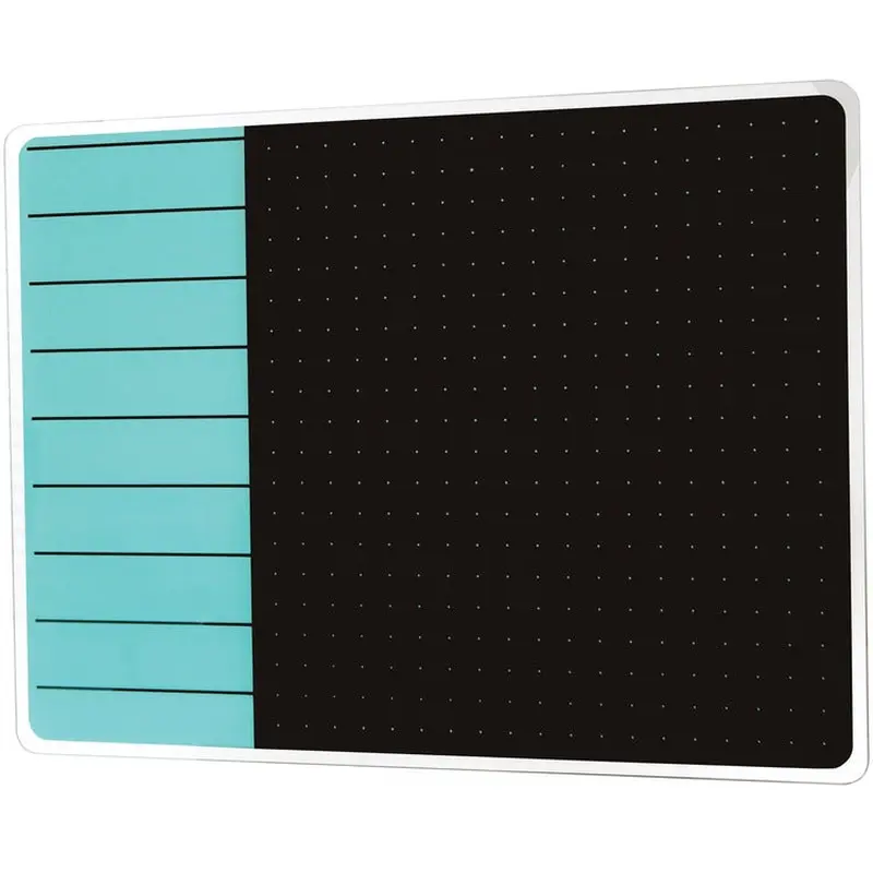 Floortex Viztex Dry-erase Magnetic Glass Whiteboard - Teal [SKU - FLRFCVGM1723TP]EA