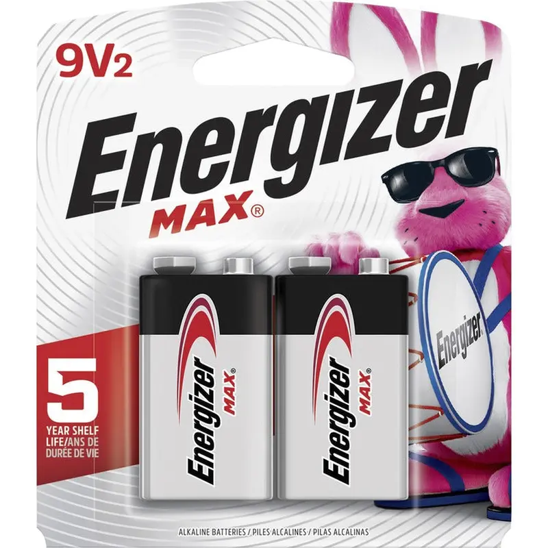 Eveready Max Alkaline 9-Volt Battery [SKU - EVE522BP2CT]CT