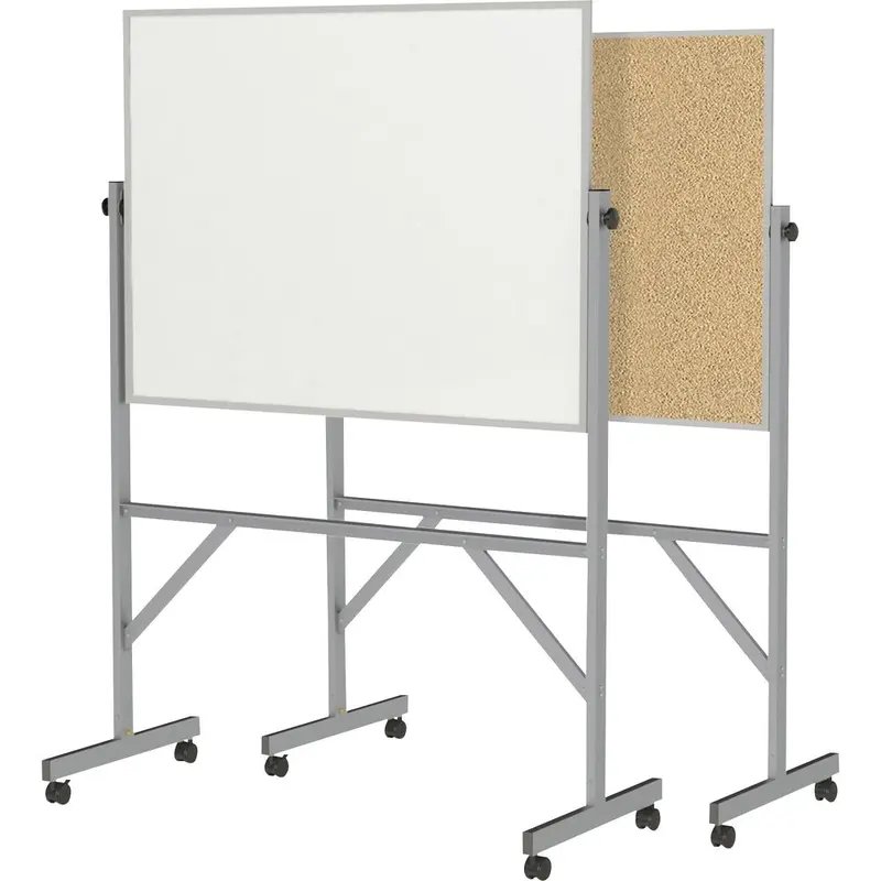 Ghent Reversible Cork Bulletin Board/ Non-Magnetic Whiteboard with Aluminum Frame [SKU - GHEARMK34]EA