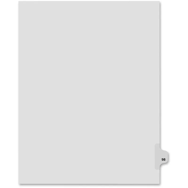 Kleer-Fax Legal Exhibit Numbered Index Dividers [SKU - KLF82298]PK