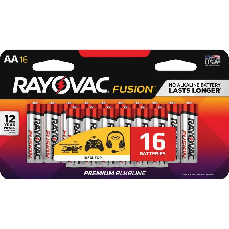 Rayovac Fusion Advanced Alkaline AA Batteries [SKU - RAY81516LTFUSK]PK