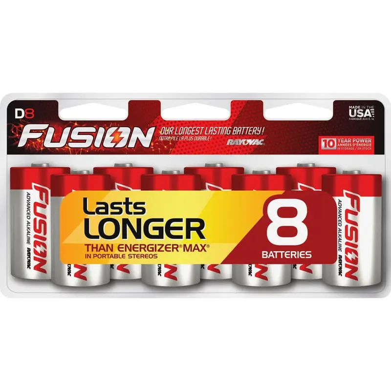 Rayovac Fusion Alkaline D Batteries [SKU - RAY8138LTFUSKCT]CT