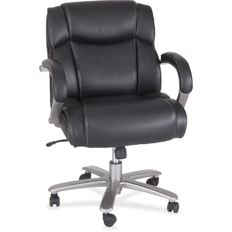 Safco Big & Tall Leather Mid-Back Task Chair [SKU - SAF3504BL]EA