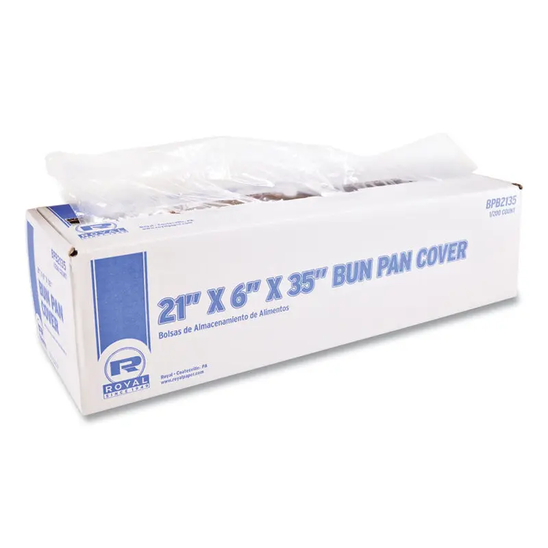 Bun Pan Bag for Full-Size Pans, 21  x 6  x 35 , Clear, 200/Carton