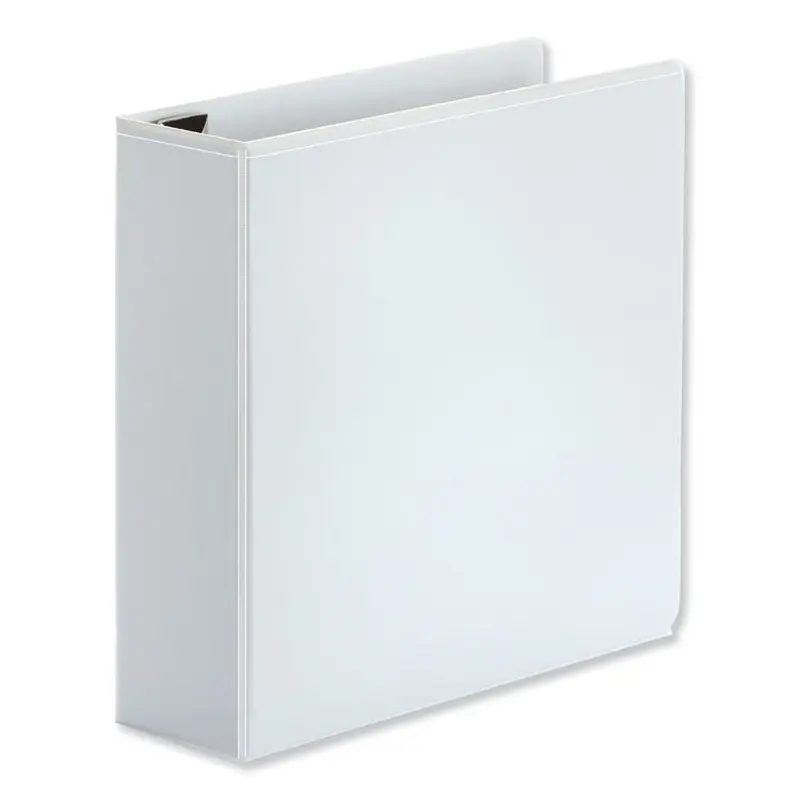Deluxe Easy-to-Open D-Ring View Binder, 3 Rings, 3" Capacity, 11 x 8.5, White