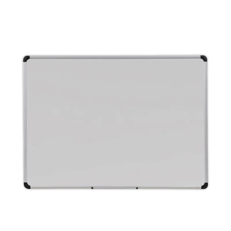 Deluxe Porcelain Magnetic Dry Erase Board, 48 x 36, White Surface, Silver/Black Aluminum Frame