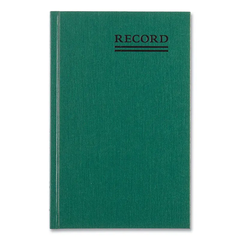Emerald Series Account Book, Green Cover, 9.63 x 6.25 Sheets, 200 Sheets/Book