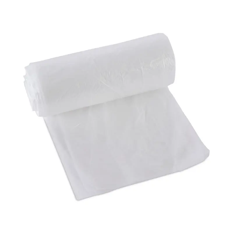 High-Density Can Liners, 10 gal, 6 mic, 24  x 23 , Natural, Perforated Roll, 50 Bags/Roll, 20 Rolls/Carton