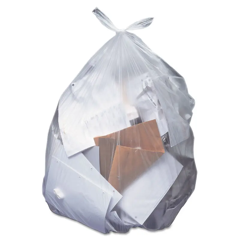 Linear Low-Density Can Liners, 55 gal, 0.7 mil, 43  x 47 , Clear, 100/Carton