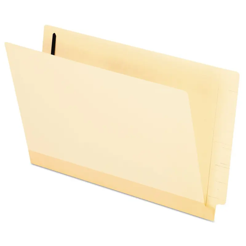 Manila Laminated End Tab Fastener Folders, 11-pt Manila, 0.75" Expansion, 1 Fastener, Legal Size, Manila Exterior, 50/Box