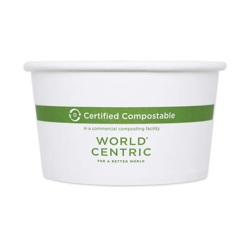 Paper Bowls, 16 oz, 4.4  Diameter x 3 h, White, 500/Carton