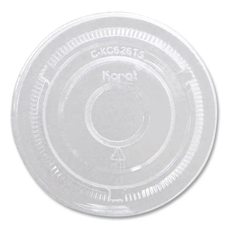 PET Lids, 12 oz to 24 oz Cold Cups, No Hole Flat Lid, Clear, 1,000/Carton