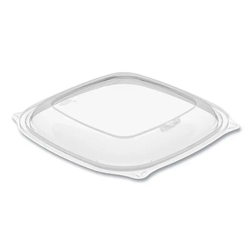 PresentaBowls Pro Clear Square Bowl Lids, Large Vented Square, 8.5 x 8.5 x 1, Clear, Plastic, 63/Bag, 4 Bags/Carton