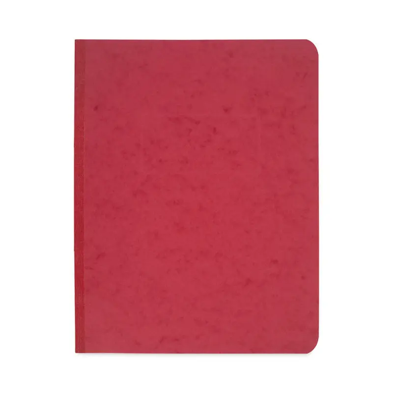 Pressboard Report Cover with Tyvek Reinforced Hinge, Two-Piece Prong Fastener, 3" Capacity, 8.5 x 11, Red/Red