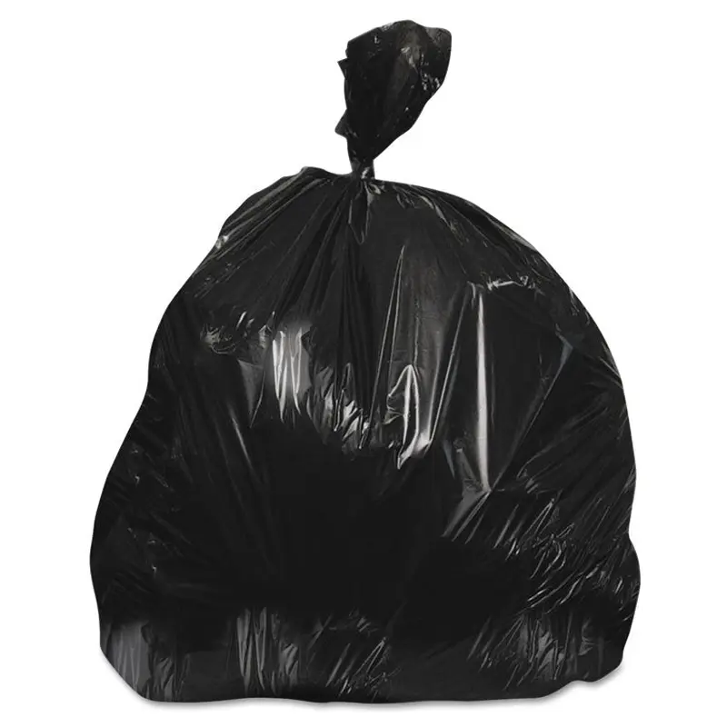 Reprocessed Resin Can Liners, 55 gal, 1.5 mil, 36  x 58 , Black, 100/Carton