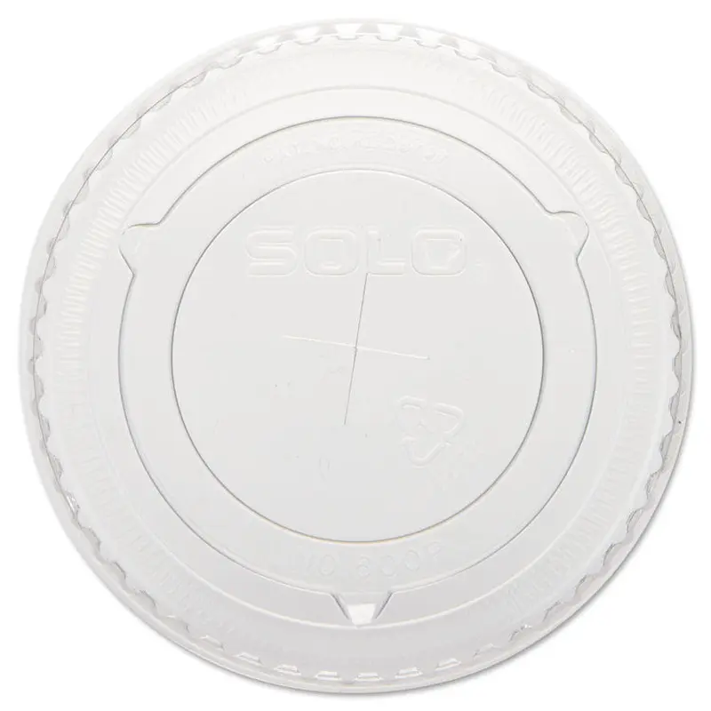 Straw-Slot Cold Cup Lids, Fits 10 oz Cups, Clear, 100 Pack, 25 Packs/Carton