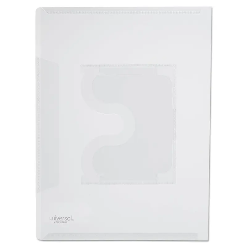 Transparent Deluxe Locking Project Files with CD-ROM Holder, Letter Size, Clear, 25/Pack