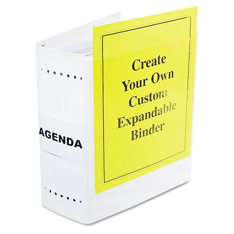 VariCap Expandable Binder, 2 Posts, 6" Capacity, 11 x 8.5, White