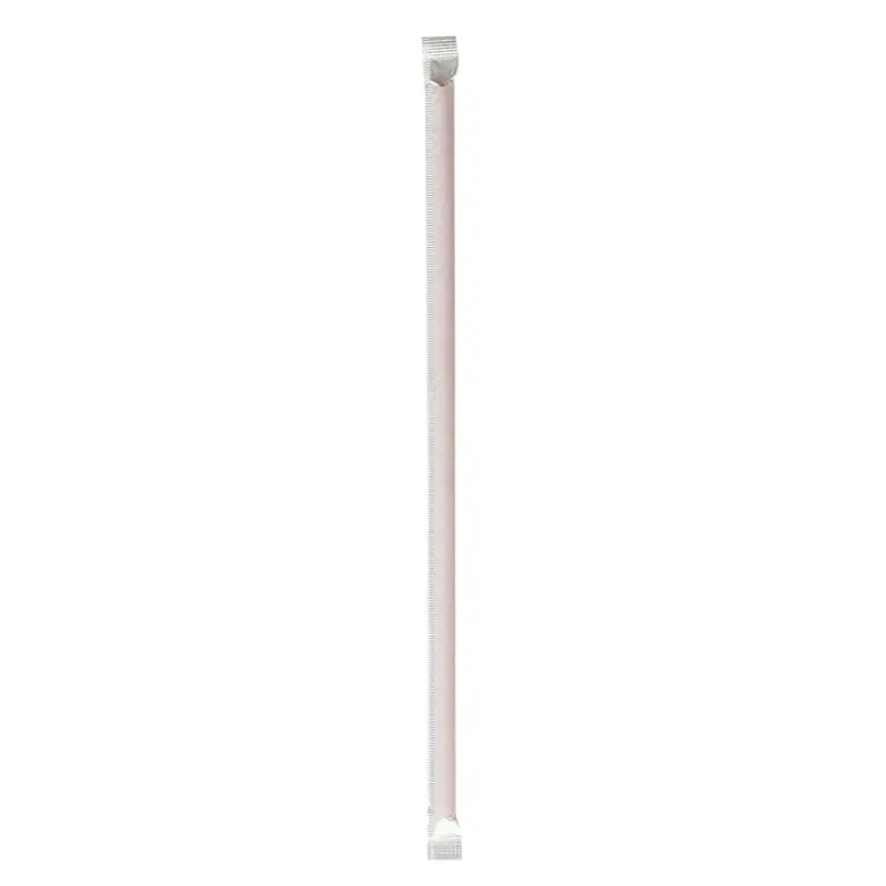 Wrapped Jumbo Straws, 10.25 , Polypropylene, Red, 2,000/Carton