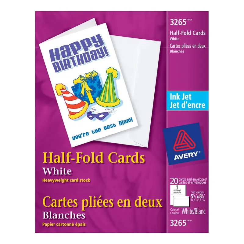 3265 HALFFOLD 5 1/2" X 8 1/2" WHITE 20 SHEETS/BOX 20 CA