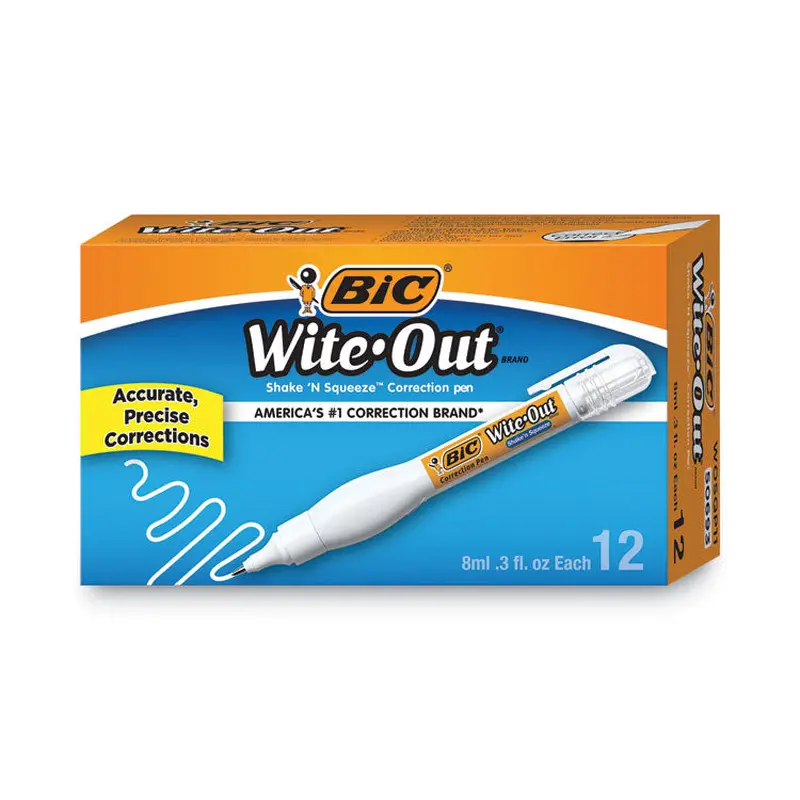 Wite-Out Shake  n Squeeze Correction Pen, 8 mL, White