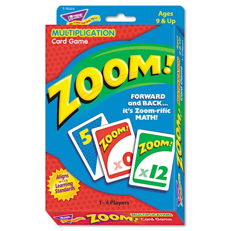 Zoom Math Card Game, Ages 9 and Up, 100 Cards/Set