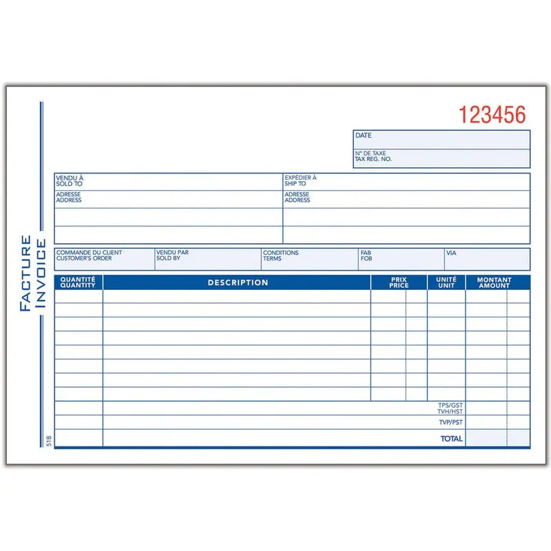 Adams Invoice Form Book