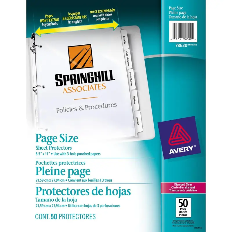 Avery® Page Size Sheet Protector
