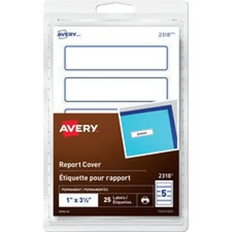 Avery® Report Cover Labels for Laser and Inkjet Printers, 1" x 3???"