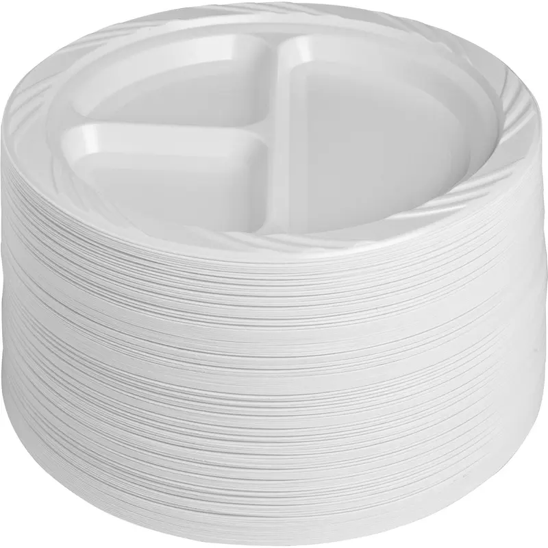 Genuine Joe 3-section Plastic Plates