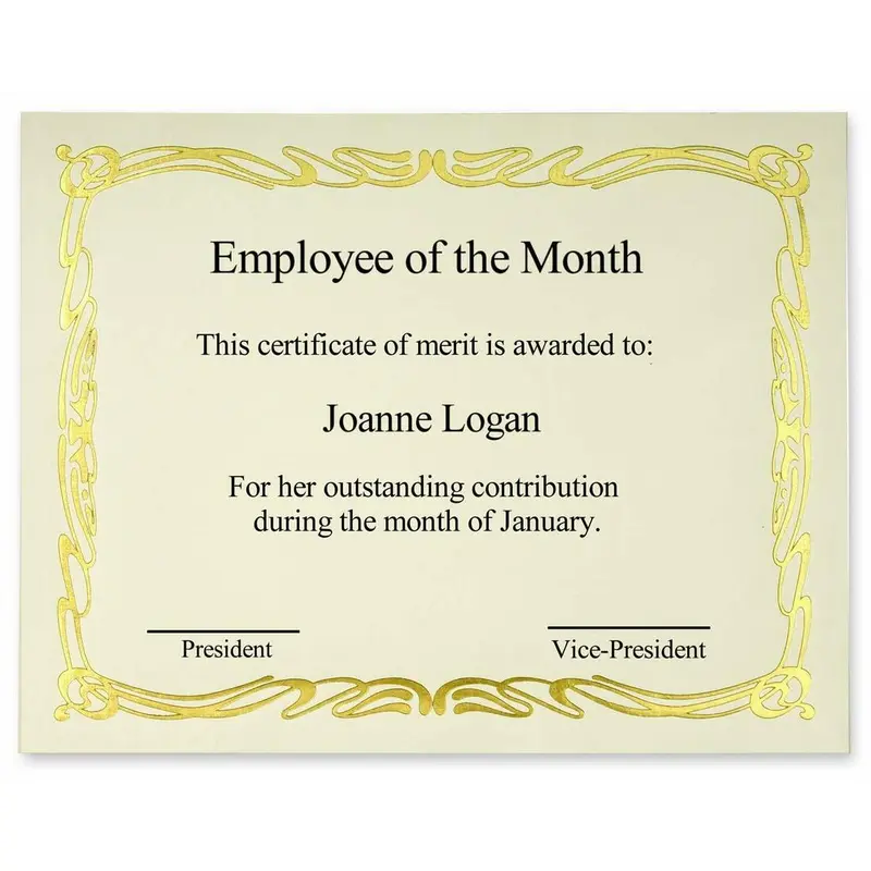 First Base Deco Gold Foil/Linen Certificate