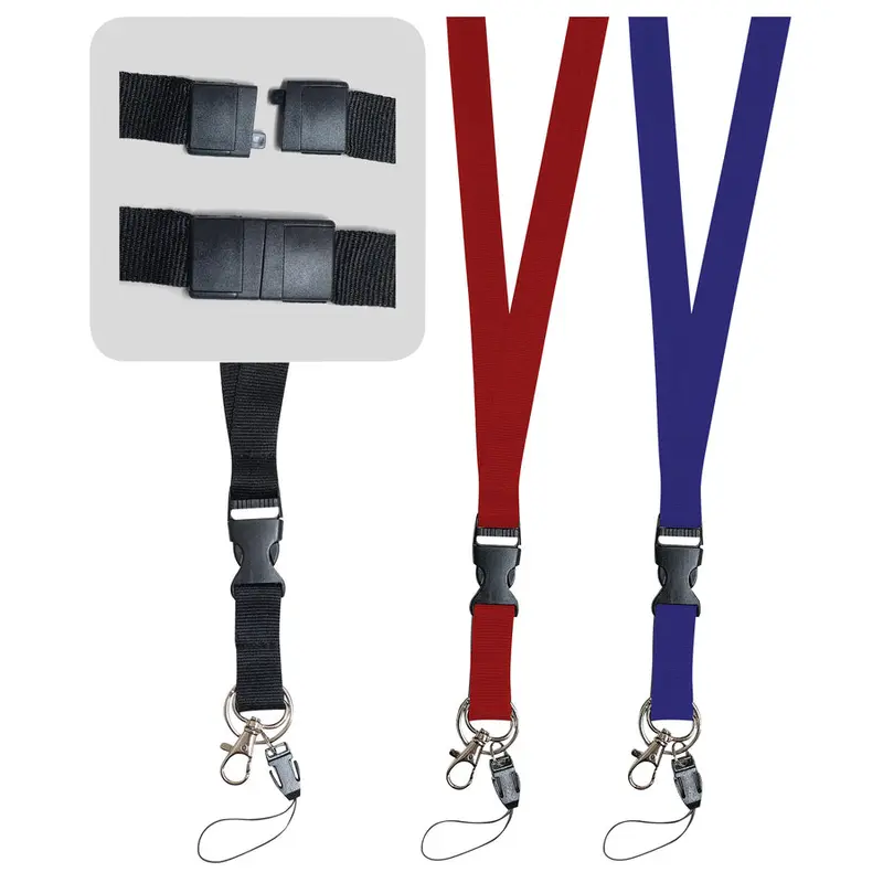 Gemex Lanyard with Plastic Clip - RED