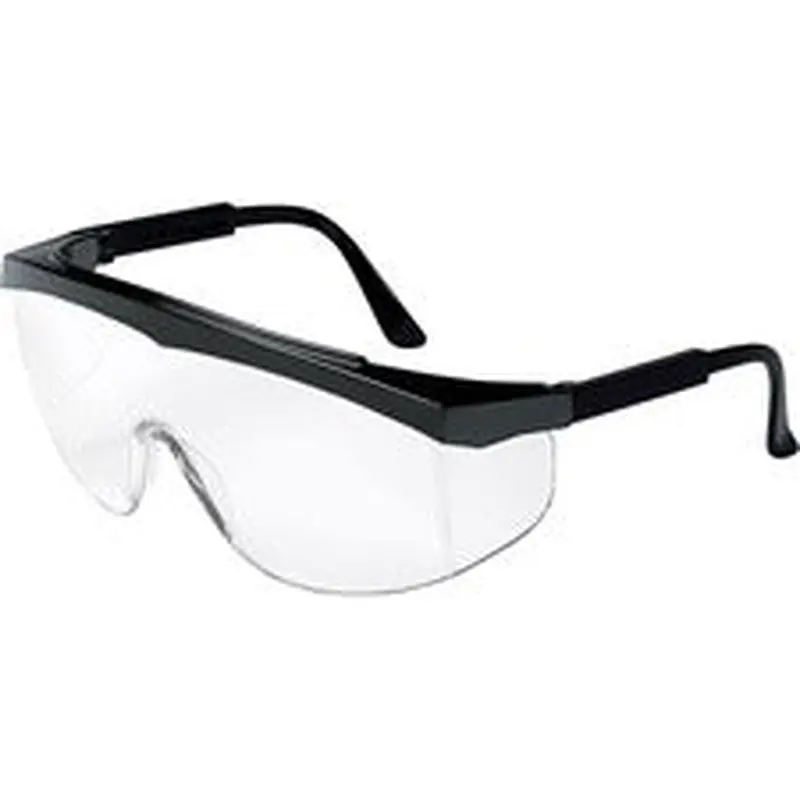 MCR Safety SS1 Series Black Safety Glasses With Clear Lens