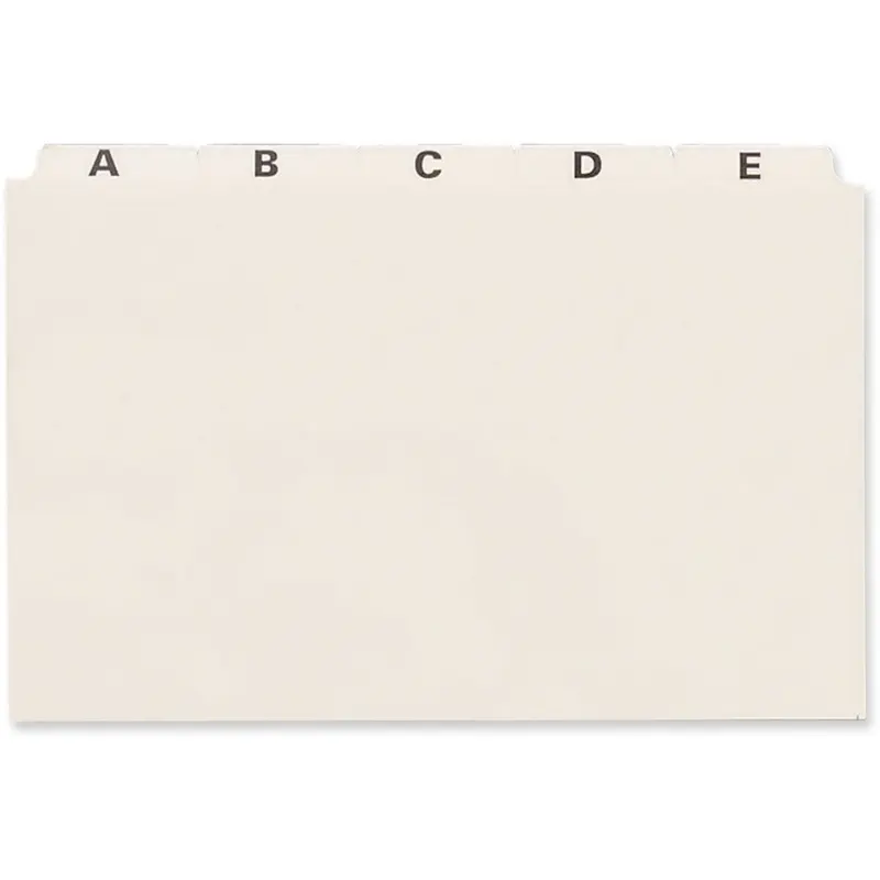 Oxford PlainTab Index Card File Guide